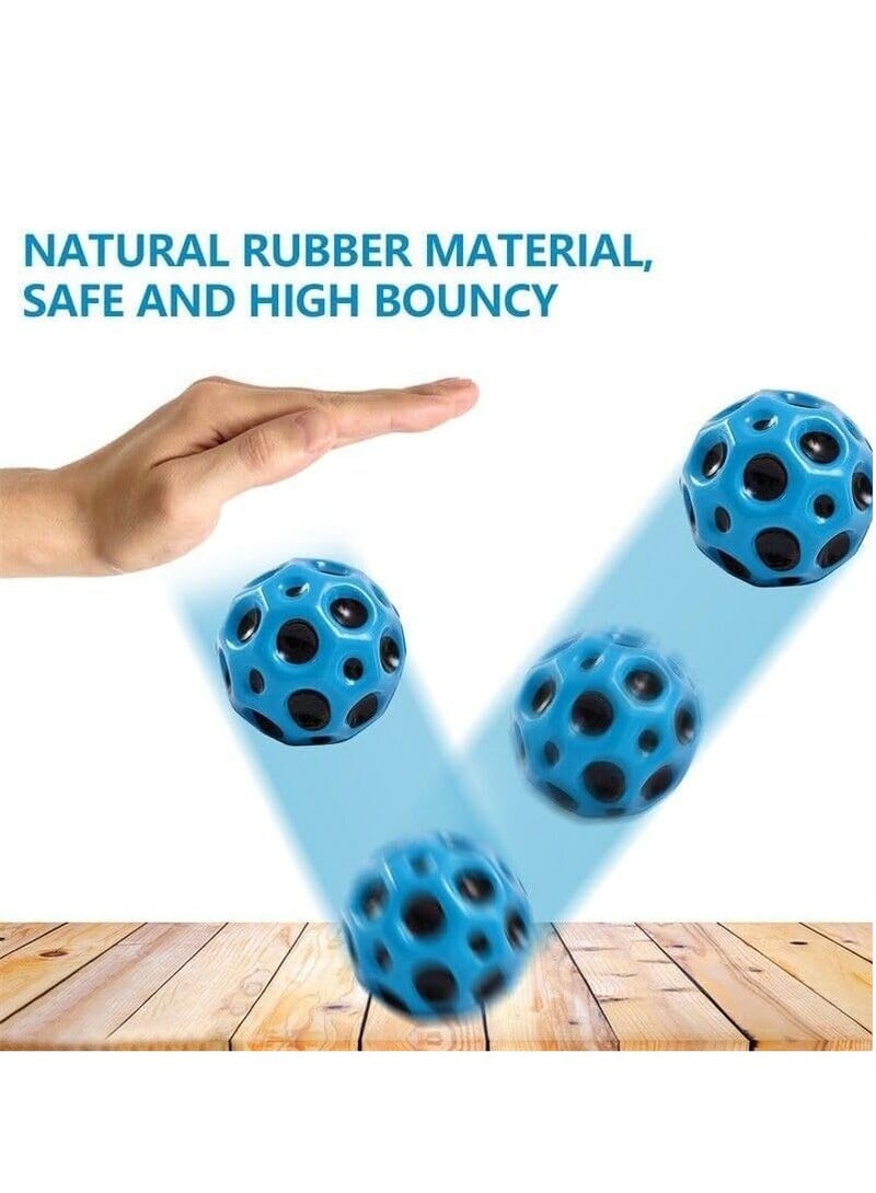 3pcs Space Ball Super High Bouncing Space Ball Pop Bouncing Ball Helps Improve Hand-Eye Coordination Astro Jump Ball Moon Ball for Kids