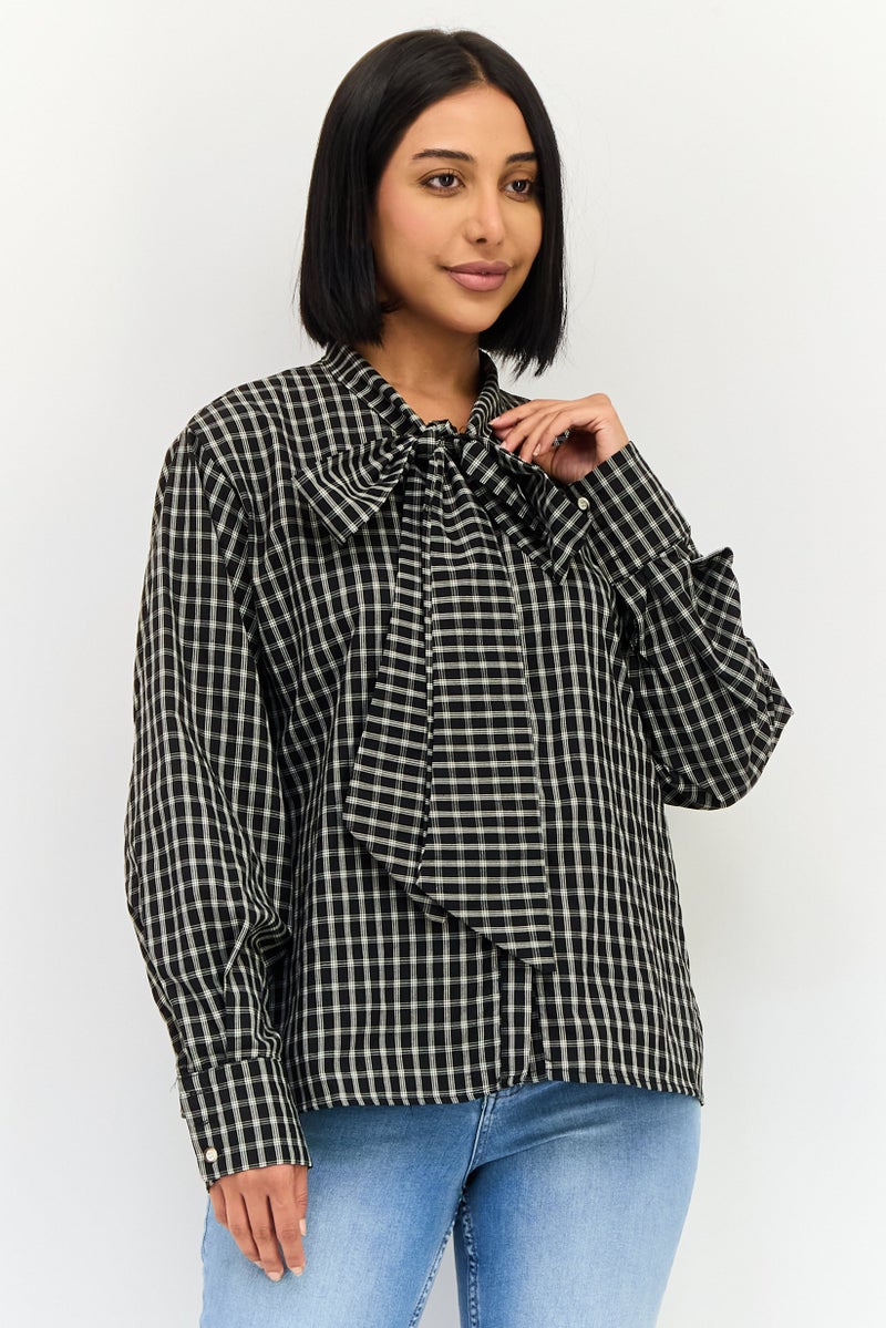 Threadbare Women Regular Fit Long Sleeve Checkered Casual Shirt, Multicolor - Image 1