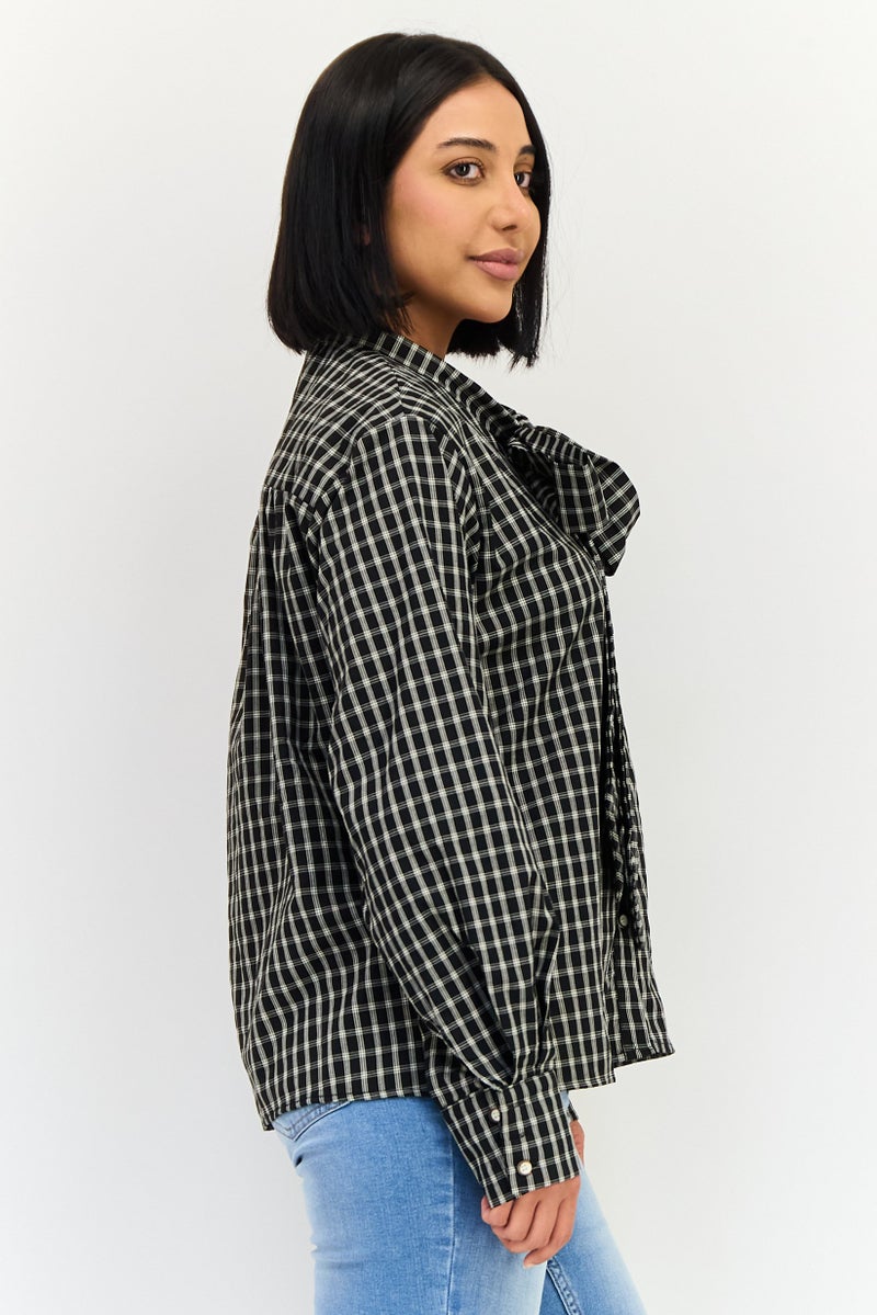 Threadbare Women Regular Fit Long Sleeve Checkered Casual Shirt, Multicolor - Image 2