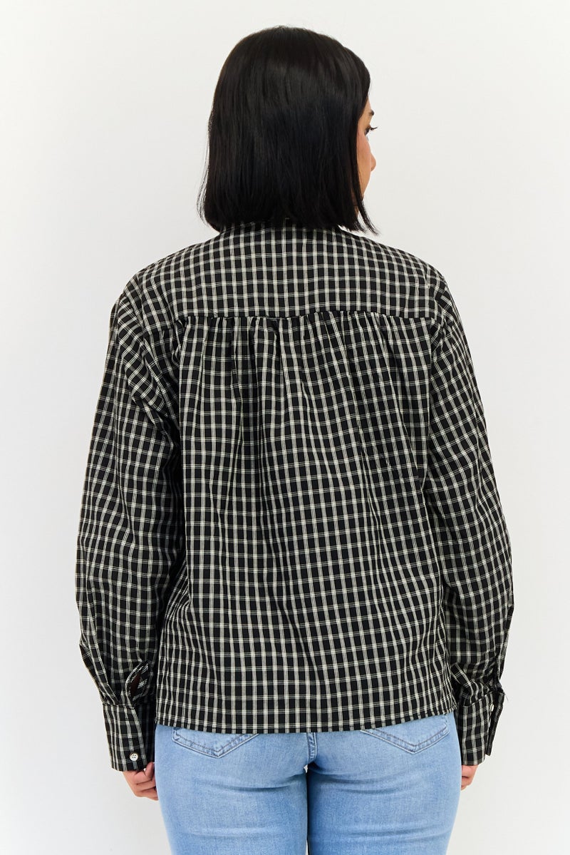 Threadbare Women Regular Fit Long Sleeve Checkered Casual Shirt, Multicolor - Image 3