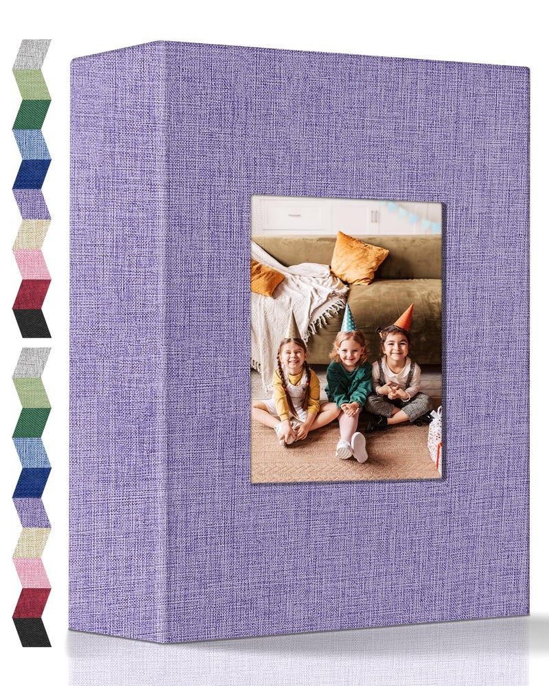 popotop Photo Album 4x6200 Photos Photo Books with 200 Horizontal PocketsLinen Cover Albums for Family Wedding Anniversary Baby Vacation Pictures