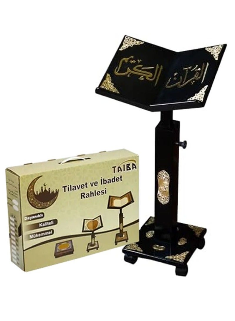 تايبا حامل مصحف مقدس مزين بزخارف أكريليك ذهبية ثلاثية الأبعاد - Image 1