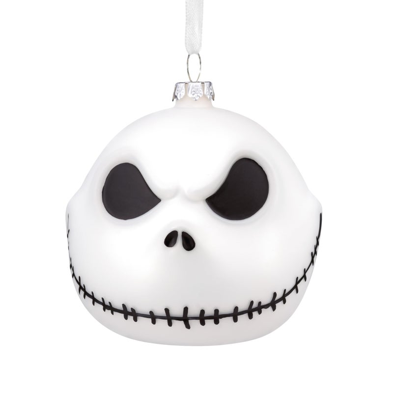 Hallmark Disney Tim Burton's The Nightmare Before Christmas Jack Skellington Christmas Ornament  Blown Glass - Image 1