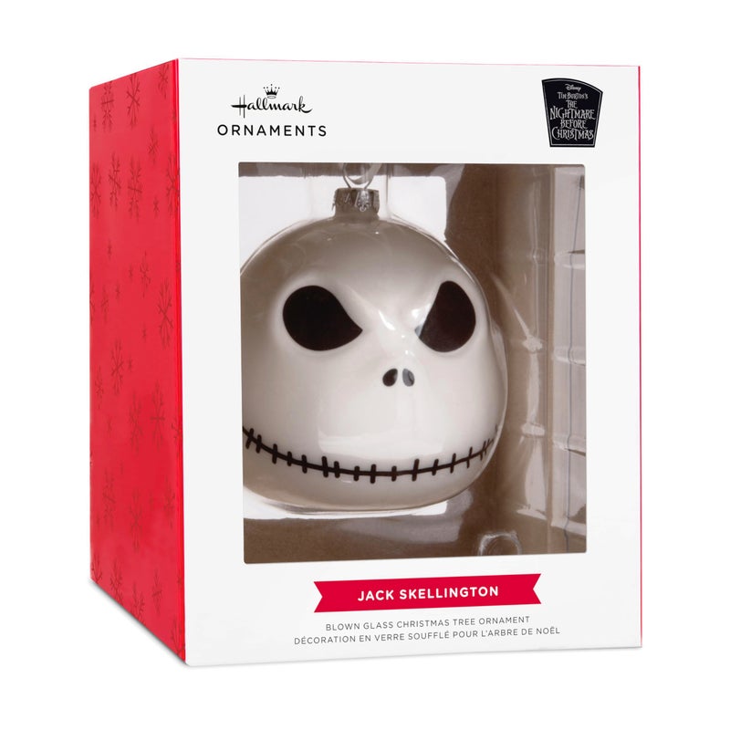 Hallmark Disney Tim Burton's The Nightmare Before Christmas Jack Skellington Christmas Ornament  Blown Glass - Image 3