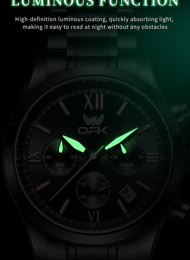 OPK Men'S Watch Waterproof Six-Pin Calendar Multi-Function Quartz Watch 6052 - Image 4