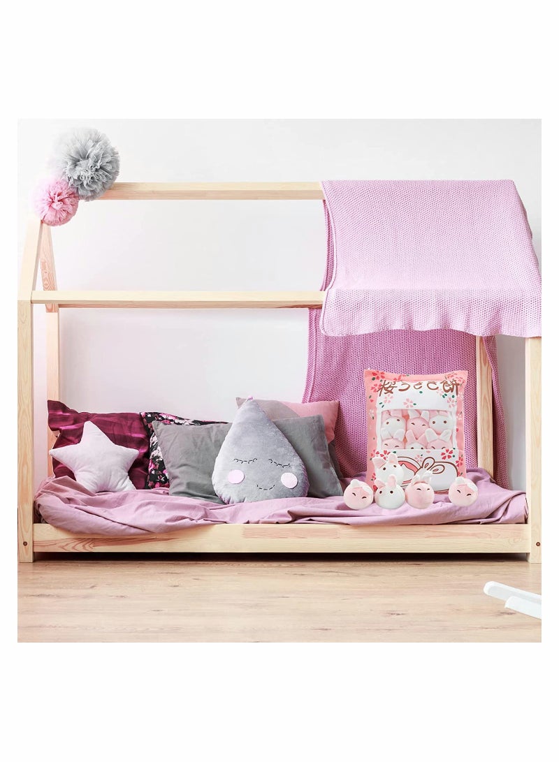 SYOSI Cute Plush Pillow Kawaii Room Decor Throw Pillow Removable Stuffed Animal Toys Fluffy Cherry Blossom Bunnies Creative Gifts for Teens Girls Kids - Image 3
