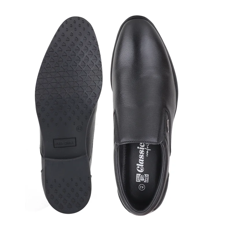Red Chief Comfortable Genuine Leather Slip On Formal Shoe For Men | Rc4050Lr Black