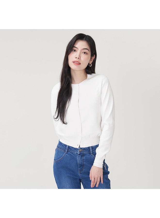 MLB كارديجان محبوك بسيط بلون موحد للنساء مريح متعدد الاستخدامات جاكيت كاجوال 25 ربيع خريف Kcb02 - Image 2