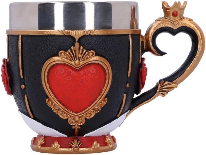 Nemesis Now Alice in Wonderland Inspired Tea Cup HandPainted Resin Pinkys Up Drinkware Collectible Coffee Mug  Queen of Hearts - Image 1