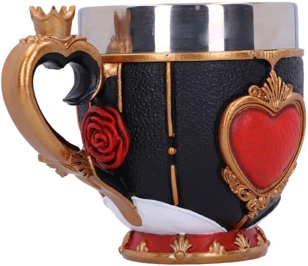 Nemesis Now Alice in Wonderland Inspired Tea Cup HandPainted Resin Pinkys Up Drinkware Collectible Coffee Mug  Queen of Hearts - Image 4