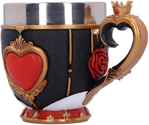 Nemesis Now Alice in Wonderland Inspired Tea Cup HandPainted Resin Pinkys Up Drinkware Collectible Coffee Mug  Queen of Hearts - Image 2