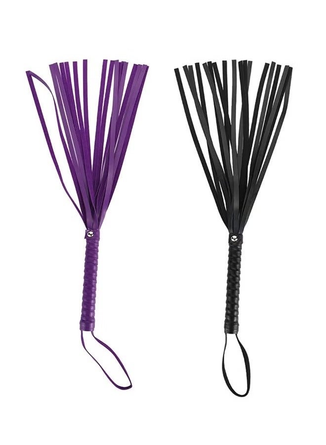 ZVEV 2 Pcs Leather Horse Whip Set Leather Whip for Horses Whip for Play Faux Leather Whips PU Handle Outdoor Sports Horse Riding Whip Lightweight Gift Accessories Training Tool Portable Gift - Image 3