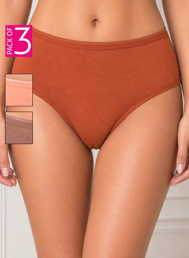 Clovia Pack of 3 - Mid Waist Hipster Panties