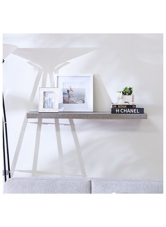 DANUBE HOME Allano Floating Shelf Wooden Wall Mounted Shelf Display Invisible Metal Bracket Shelves For Decorations In Living Room Laundry Room Bed Room L 100 x W 23.5 x H 4.3 cm Cement Marble  - Image 1