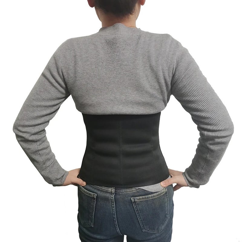 Bluejw Waist Trimmer Belt Back Support - Unisex Neoprene Corset Zipper Sauna Waist Trainer Shaper for Slimming & Belly Fat Reduction - Image 5