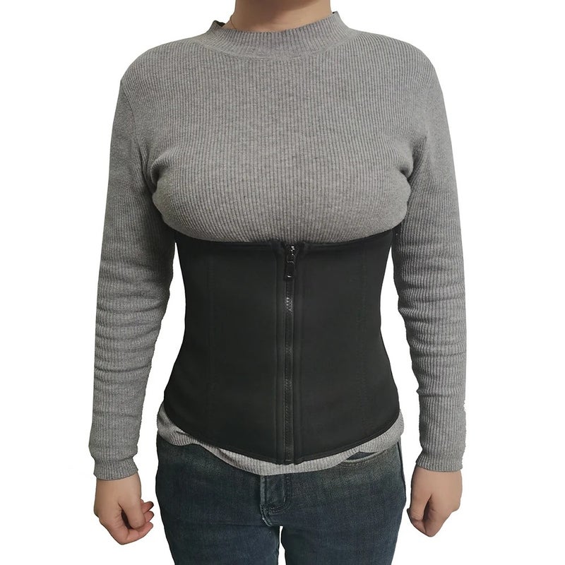 Bluejw Waist Trimmer Belt Back Support - Unisex Neoprene Corset Zipper Sauna Waist Trainer Shaper for Slimming & Belly Fat Reduction - Image 4