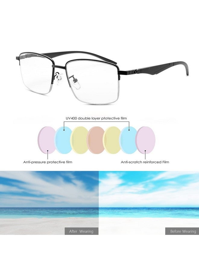 YIMI Photochromic Progressive Multifocus Reading Glasses Spring Hinges Transition Multifocal Uv400 Sunglasses Sun Readers Blue Light Blocking Computer Eyeglasses Anti Glare Presbyopia Eyewear For Men Women - Image 4