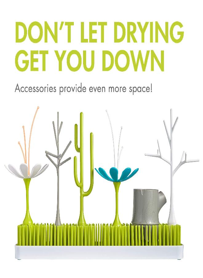 Boon Lawn Countertop Baby Bottle Drying Rack - 1 Count - Spring Green - Bottle Rack and Organizer - Baby Feeding Essentials - 13.5 x 11 x 2.5 - Image 4