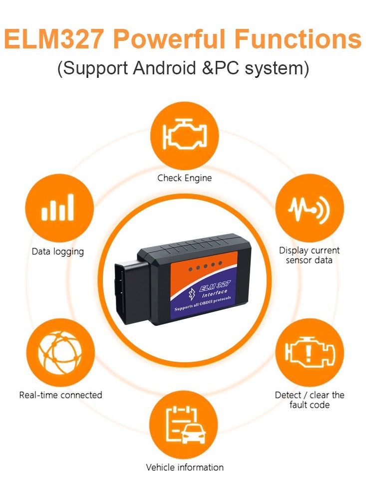 ELM Wireless ELM327 OBD2 Auto Car Scanner Adapter  - Image 4