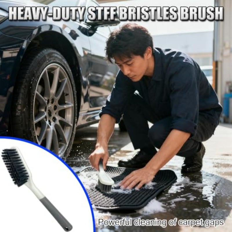 5 Pack Multi-Purpose Carpet Cleaning Brush Set, Heavy Duty Scrubber for Home Rugs, Floor Mats, Automotive Carpet, Deep Dirt and Stain Remover, Home and Car Cleaning Tools - Image 4