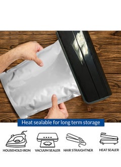 Excefore Mylar Bags For Food Storage, 25PCS 9.4 Mil Thick Vacuum Resealable Ziplock Pouches,  Long Term Large Food Sealing Bag Refrigerator Preservation Eco-Friendly for Kitchen Camping Hiking Food Storage  - Image 5