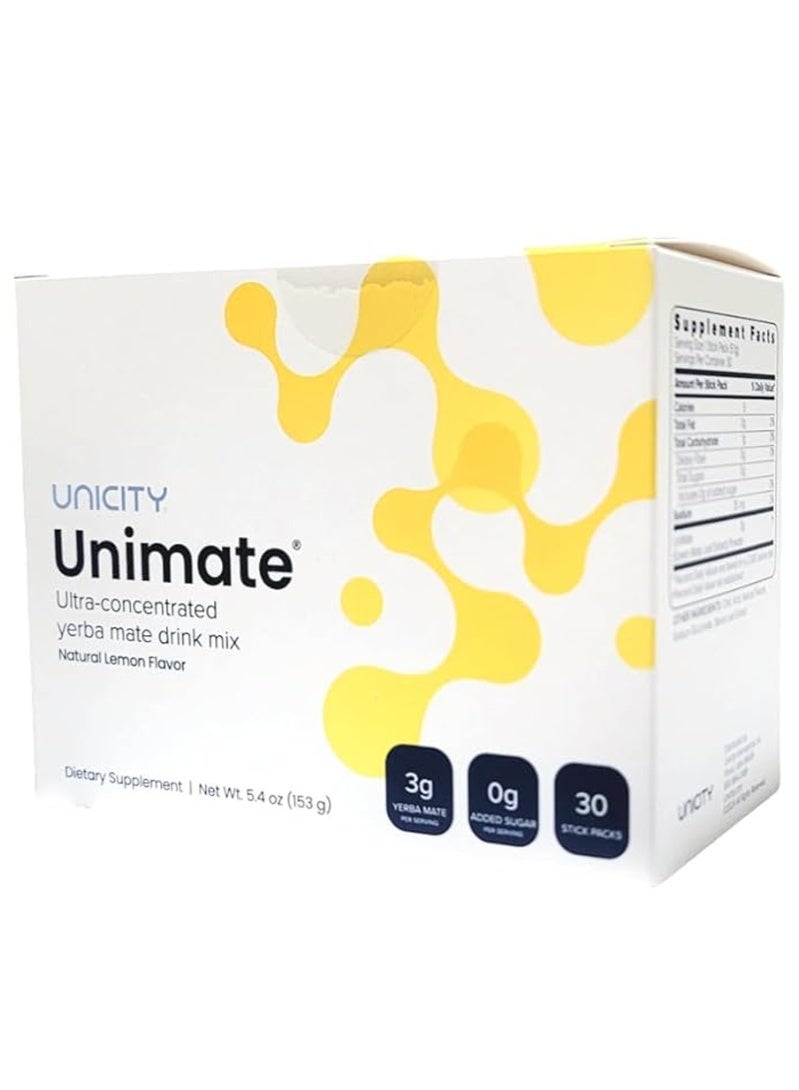 يونيسيتي Unicity Unimate Natural Lemon Yerba Mate مشروب مزيج - Image 1
