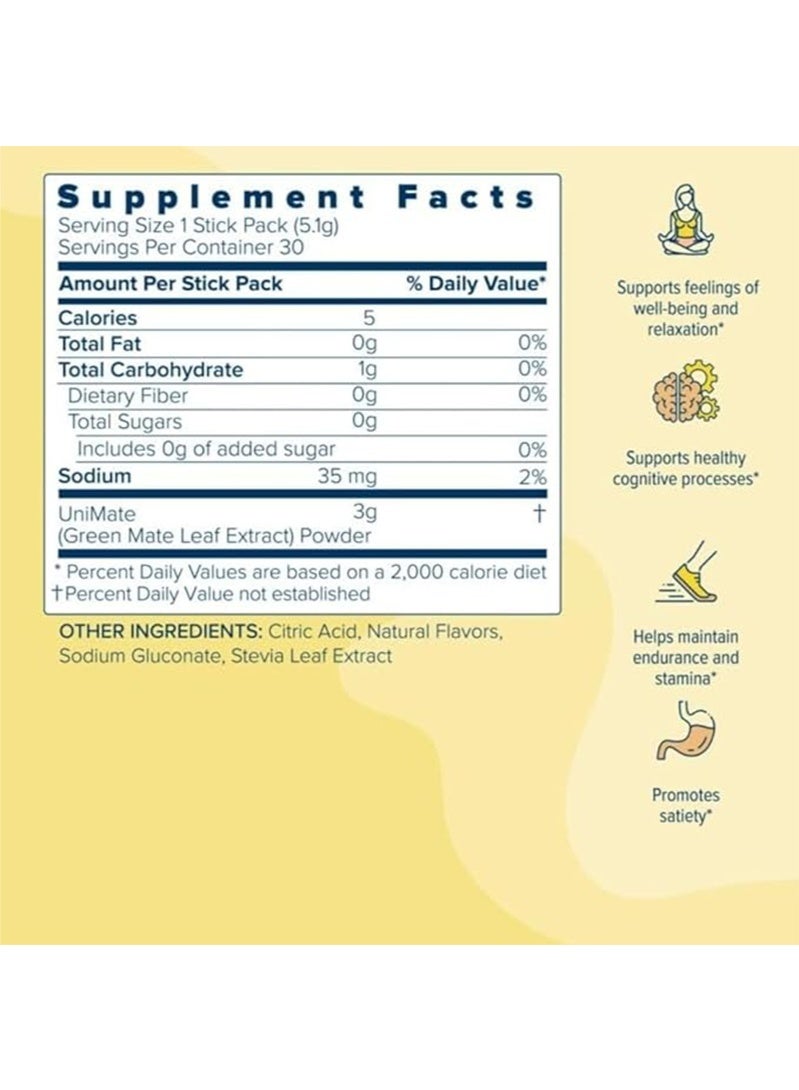 يونيسيتي Unicity Unimate Natural Lemon Yerba Mate مشروب مزيج - Image 2
