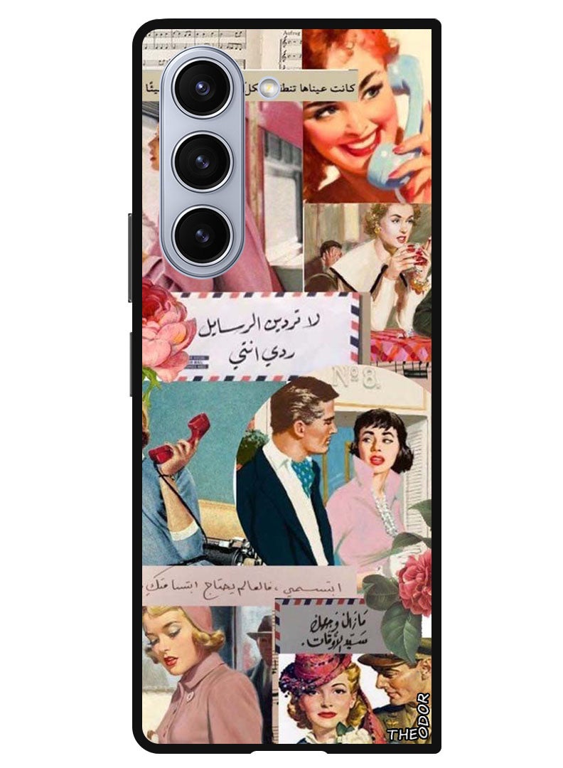 Theodor Protective Case Anti Scratch Shock Proof Bumper Cover For Samsung Galaxy Z Fold 6 Vintage - Image 1