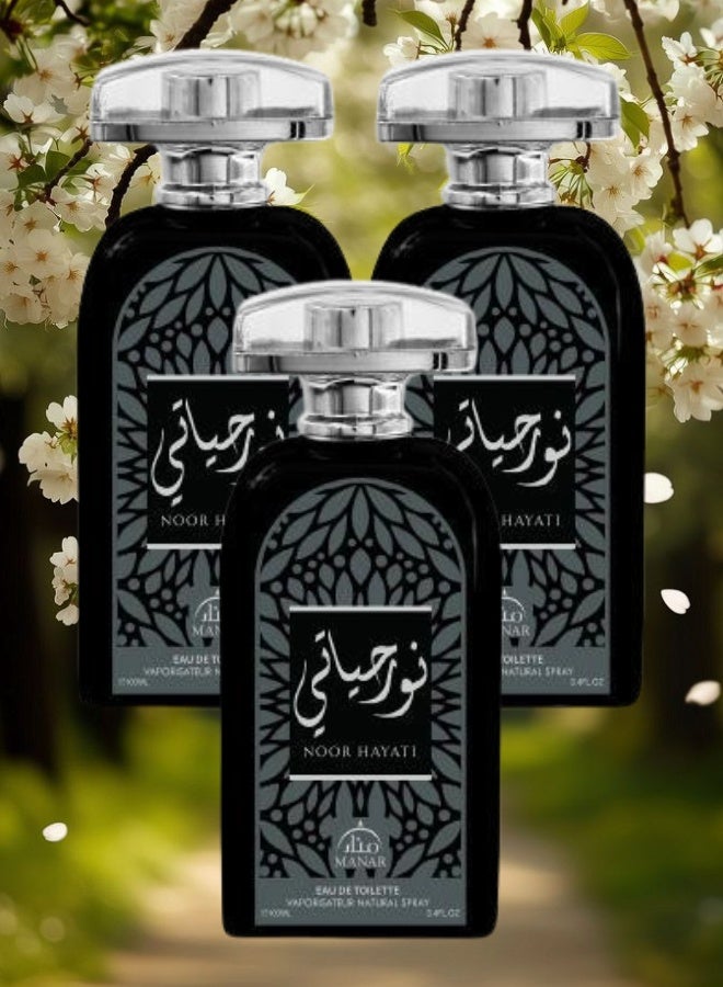 manar 3 Pieces Noor Hayati Perfume 100ML - Image 1