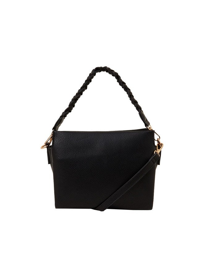 Accessorize London Women's Black Plait Strap Sling Bag I Womens Bag| hand bags for women stylish - Image 1
