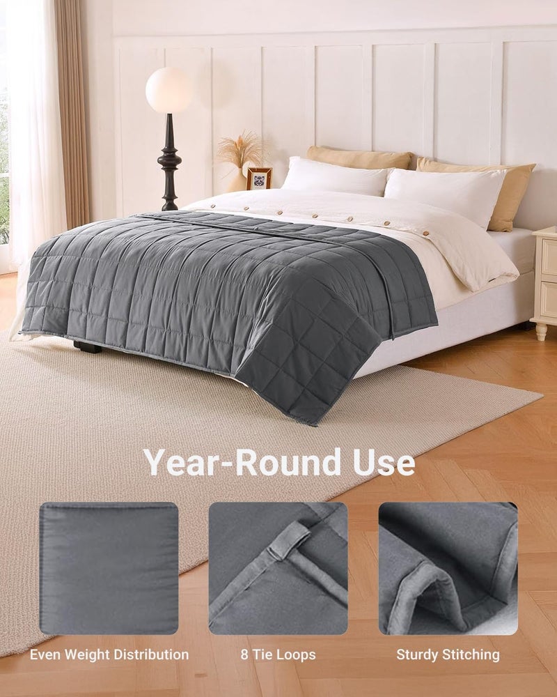 Cozi Weighted Blanket for Adults 5.4KG, 122cm x 183cm, Cooling Heavy Blanket with Premium Glass Beads, Soft Thick Microfiber Blanket for All-Season Summer Fall Winter, Perfect for 50KG - 60KG - Image 2