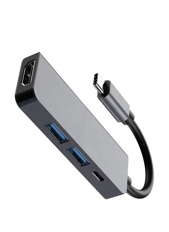 USB-C Hub 4-in-1 Type-C Adapter with HDMI USB 3.0 2.0 PD Converter