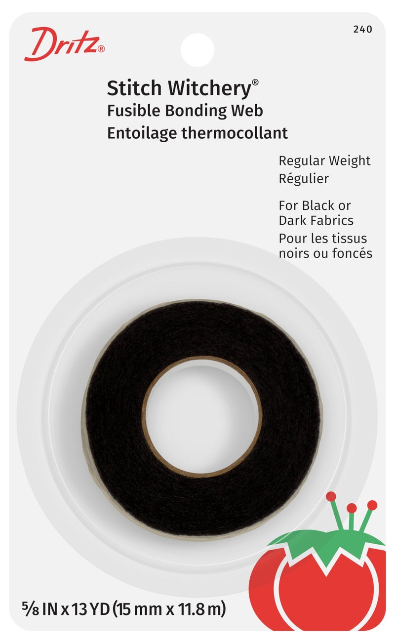 Dritz 240 Stitch Witchery Regular Weight 58Inch X 13Yards Black - Image 1