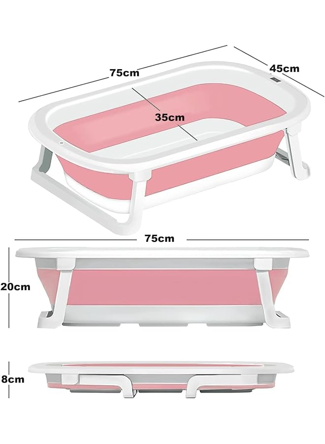 إيروريكس حوض استحمام قابل للطي للأطفال الصغار، حوض استحمام محمول للسفر للأطفال حديثي الولادة والرضع والأطفال الصغار مع سطح مانع للانزلاق - Image 5