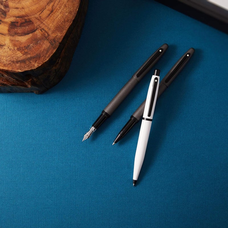SHEAFFER Sheaffer VFM Gunmetal Grey Lacquer wMatte Black Powder Coated Appointments Rollerball Pen  - Image 5