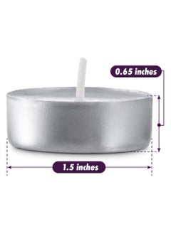 Lukadah 100-Pack Unscented Tea Lights Candles|4 Hour White Tealight Candles | Long Lasting Little Candles for Wedding, Parties, Birthdays, Anniversaries  - Image 4