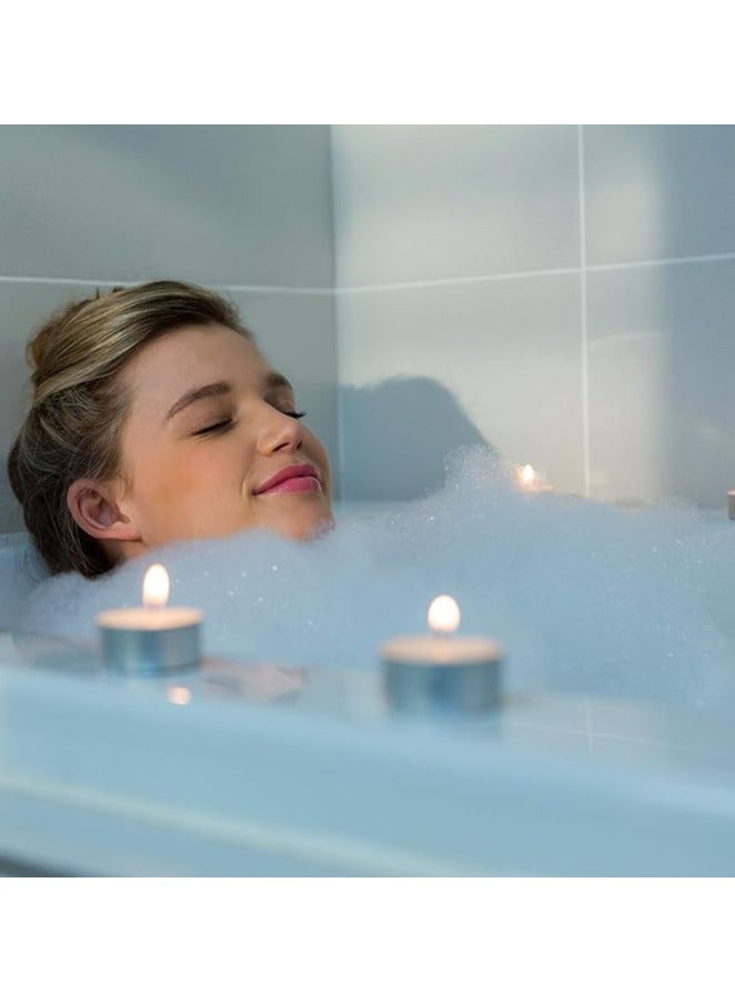 لوكاداه عبوة من ١٠٠ شمعة شاي عديمة الرائحة | شموع شاي بيضاء تدوم ٤ ساعات | شموع صغيرة تدوم طويلاً لحفلات الزفاف والحفلات وأعياد الميلاد والذكرى السنوية - Image 5