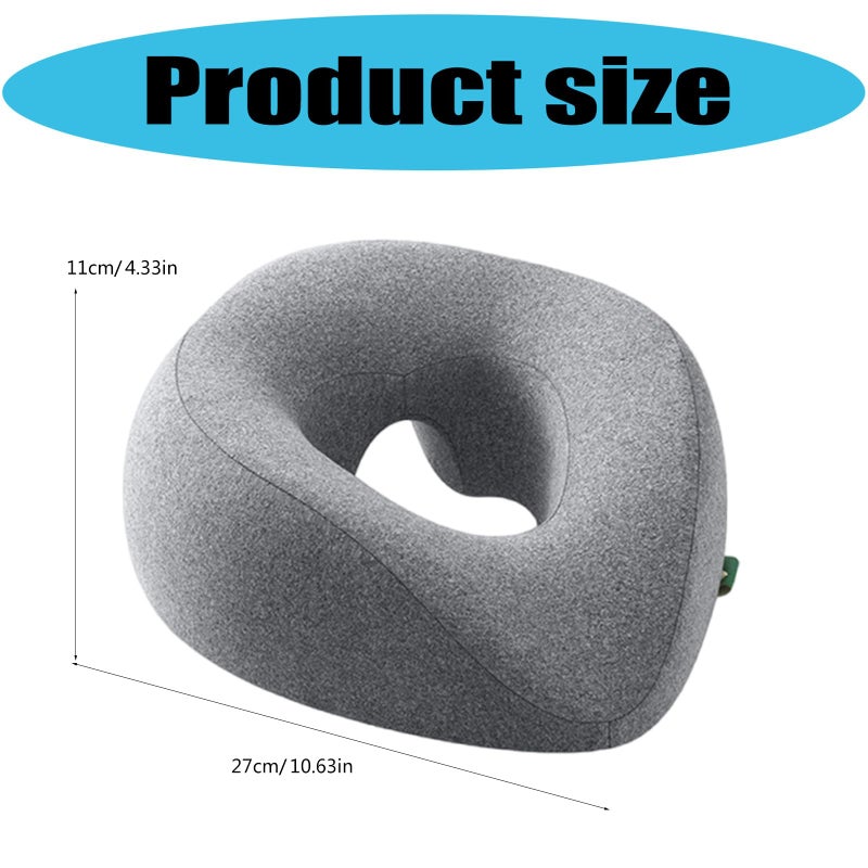 Standard Navy Blue Massage Table Pillow With Ergonomic Face Hole And Washable Memory Foam Cushion - Image 4