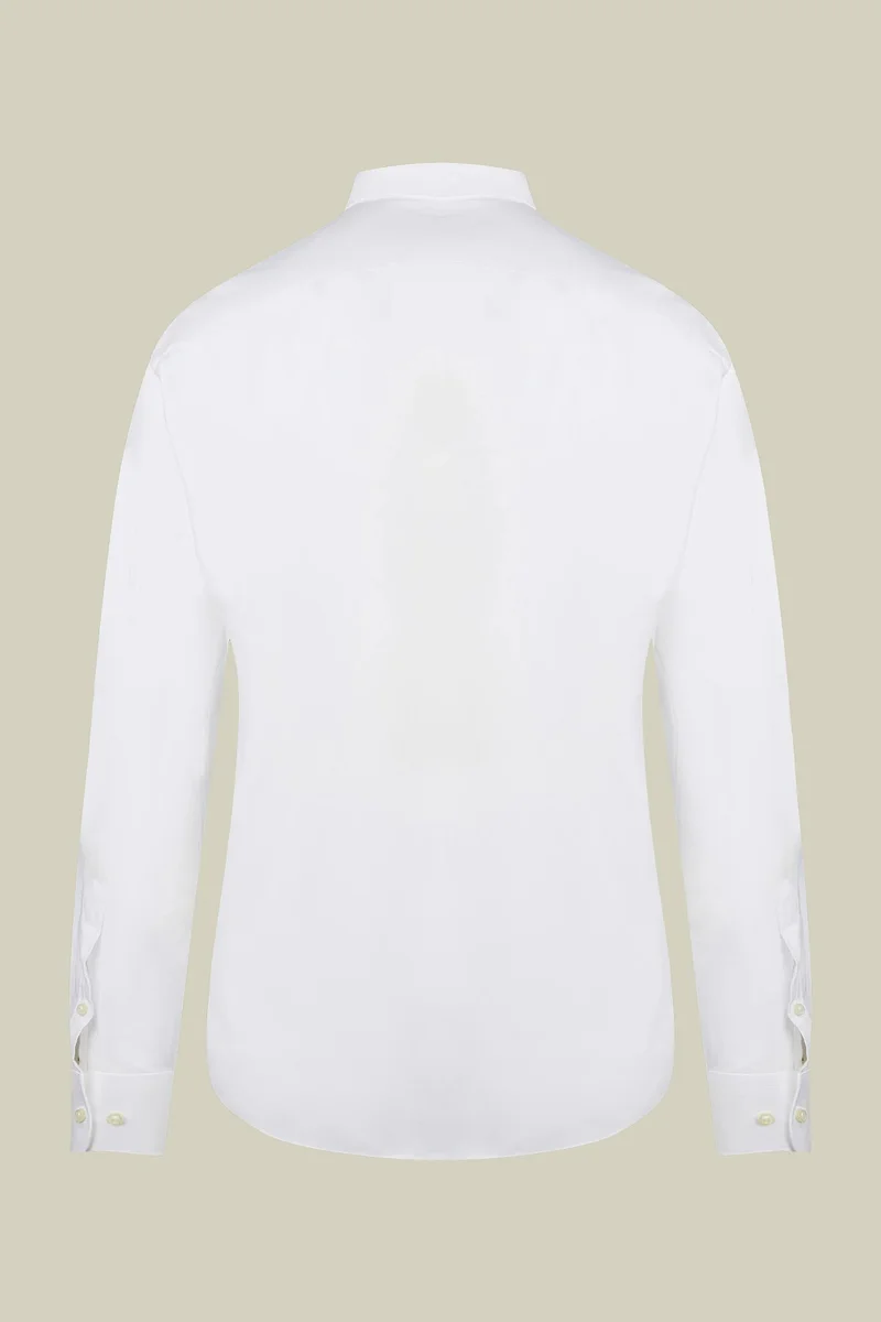 Doppelganger White Men's 100% Cotton French collar classic shirt twill construction - White for Men | Best Price UAE