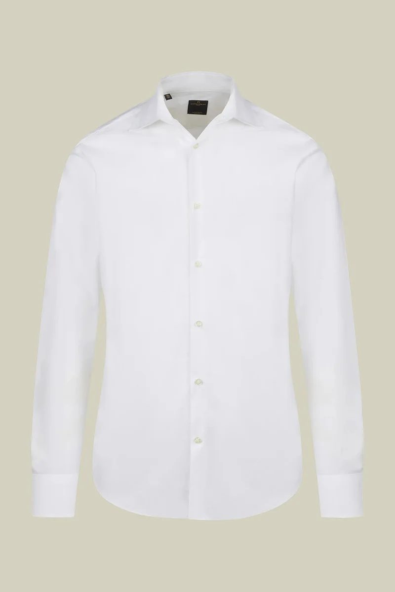 Doppelganger White Men's 100% Cotton French collar classic shirt twill construction - White for Men | Best Price UAE