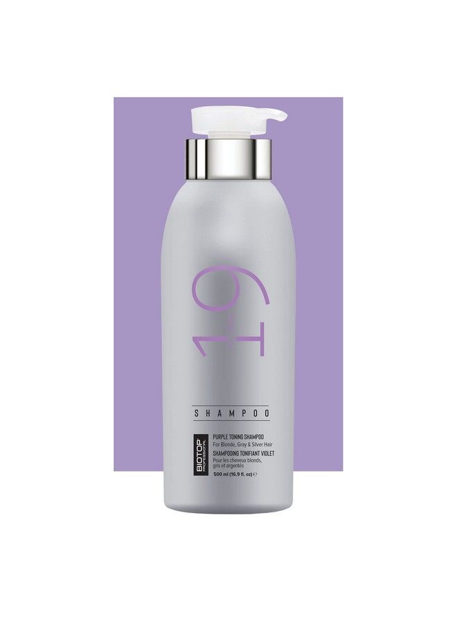 Biotop Professional 19 Pro Silver Shampoo For Blonde Hair Nurturing Shampoo For Whites And Platinum Blondes 16.9 Fl Oz - Image 2