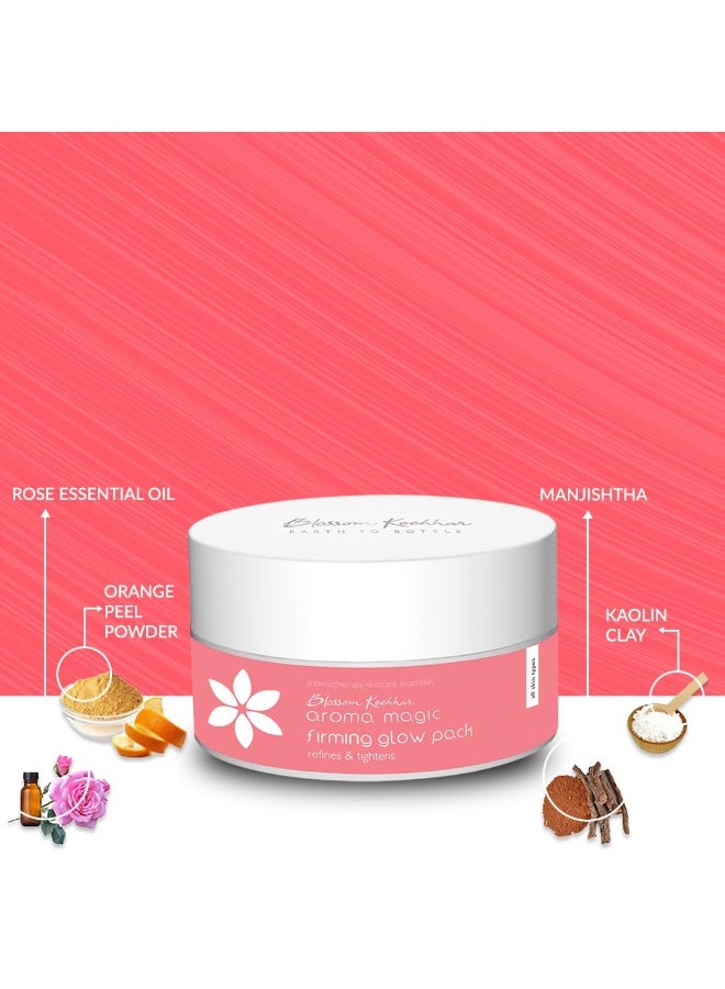 Aroma Magic Firming Glow face Pack | Extract of Aloe Vera & Orange Peel | Essential Oils Lavender, Rose & Lotus | Skin Brightening | Reduce dark spots | for Men & Women | for ALL Skin Types | 35gm Pack of 1 - Image 2