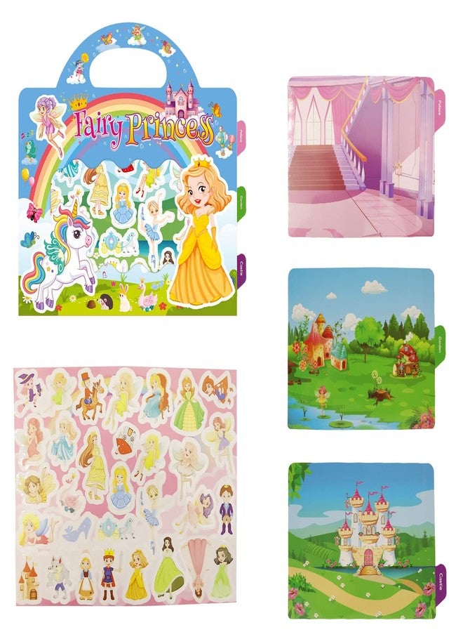 PATPAT® Montessori Busy Books for Kids, Reusable Sticker Book for Kids Fairy Princess Sticker Book for Girls Busy Book for Toddlers Educational Learning Toys Birthday Gifts for Kids 3+ Years Old - Image 1