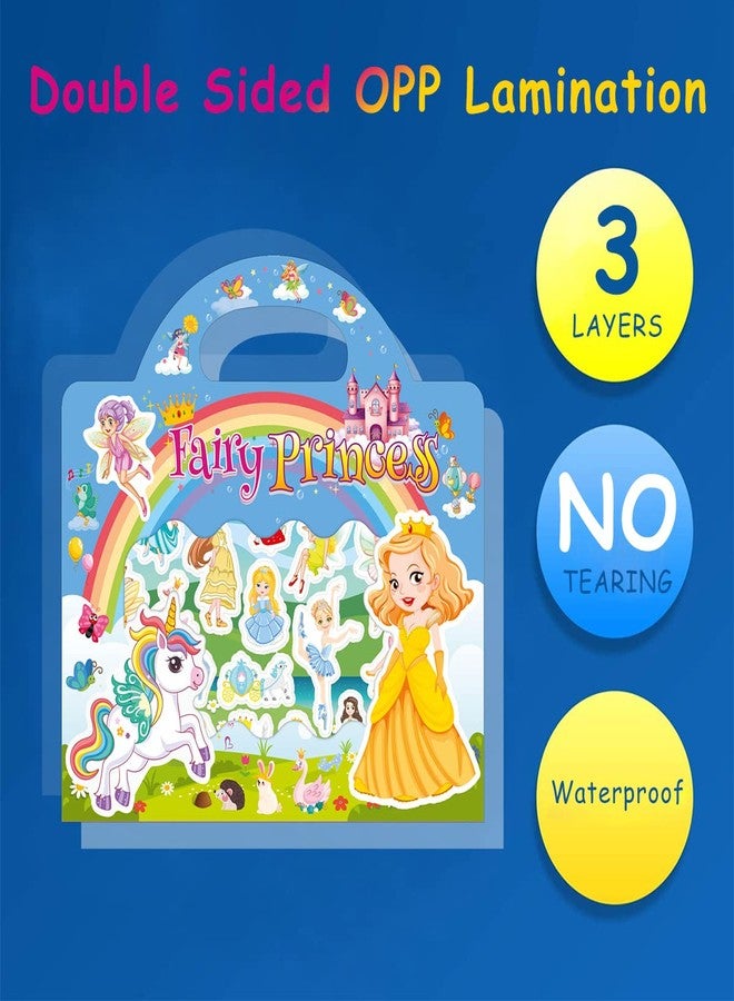 PATPAT® Montessori Busy Books for Kids, Reusable Sticker Book for Kids Fairy Princess Sticker Book for Girls Busy Book for Toddlers Educational Learning Toys Birthday Gifts for Kids 3+ Years Old - Image 4