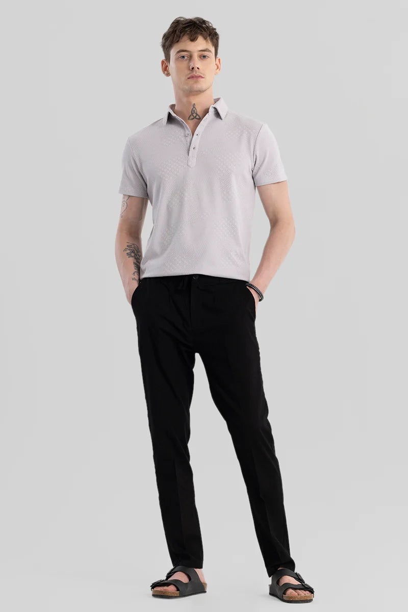SNITCH Nova Black Linen Blend Trouser - Image 3