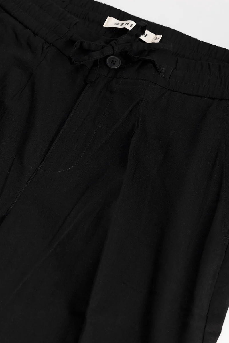 SNITCH Nova Black Linen Blend Trouser - Image 2