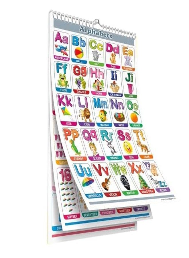 Space Enterprises Look N Learn Junior Educational Chart | Alphabet, Numbers, Shapes, Body Parts, Animals, & Fruits | Educational & Learning Toy for Kids - Image 1