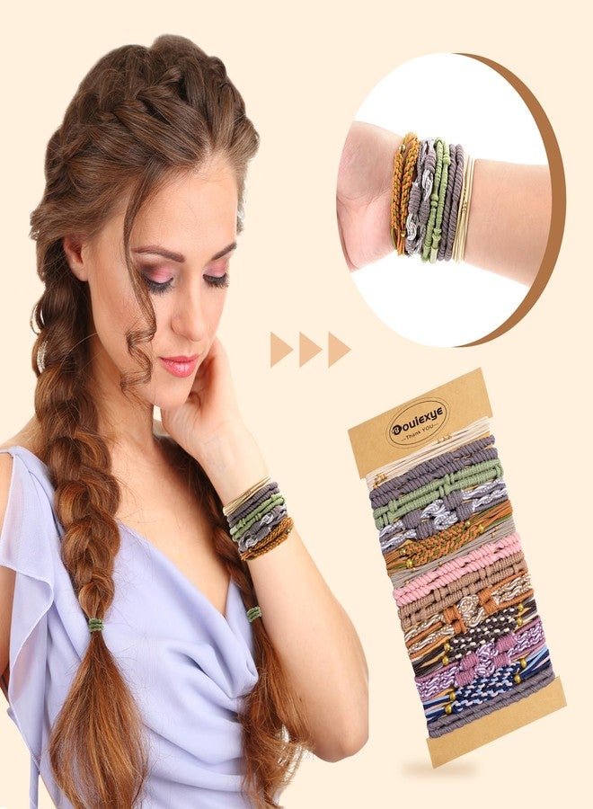 Bouiexye ربطات شعر بوهيمية من Bouiexye، 26 قطعة، ربطات شعر مرنة لا تسبب تلف الشعر، مناسبة للشعر الخفيف والكثيف للنساء والفتيات (ملونة) - Image 3