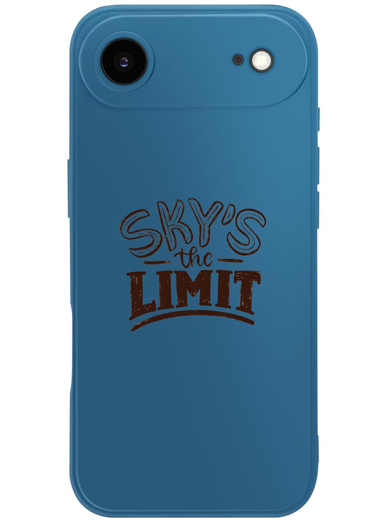 Theodor Protective Slim Fit Case Liquid Silicone Cover with Full Body Protection Anti-Scratch Shockproof Case For Apple iPhone 17 Air (Blue) sky is the limit - Image 1