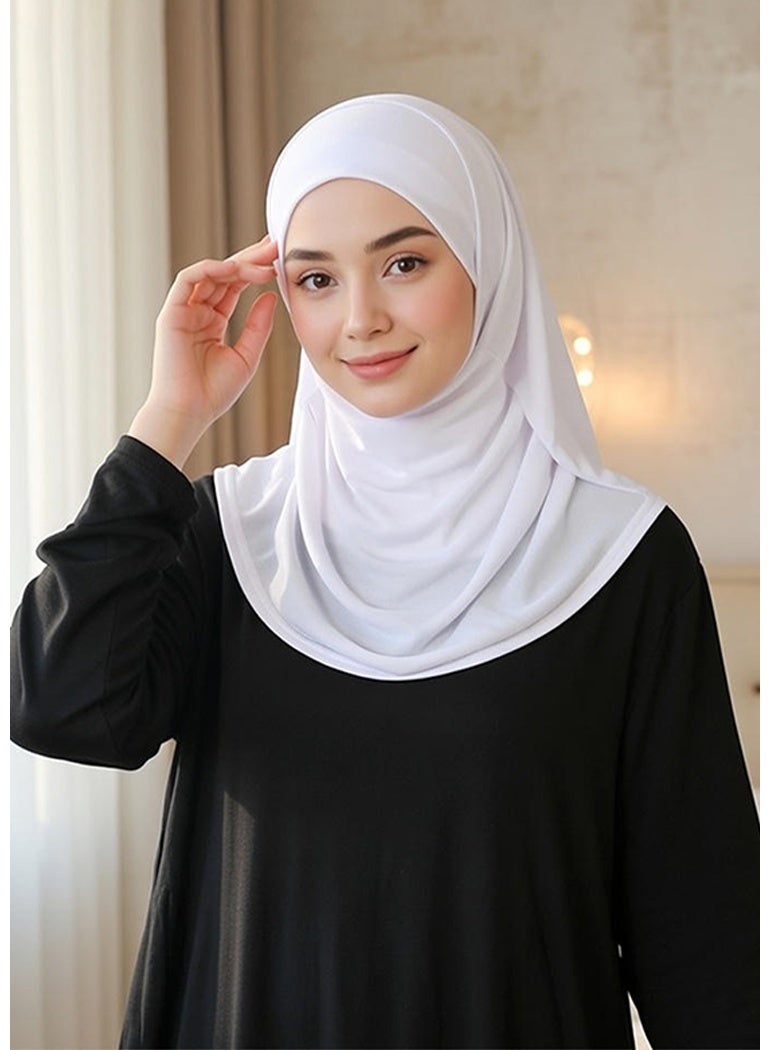 حجاب مسلم للنساء وشاح أبايا ناعم و قابل للتنفس مع تغطية الرقبة الكاملة - Image 1